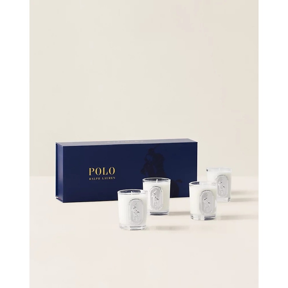 Polo Ralph Lauren Home 4 Pony Logo Candle Set with Signature Gift Box New